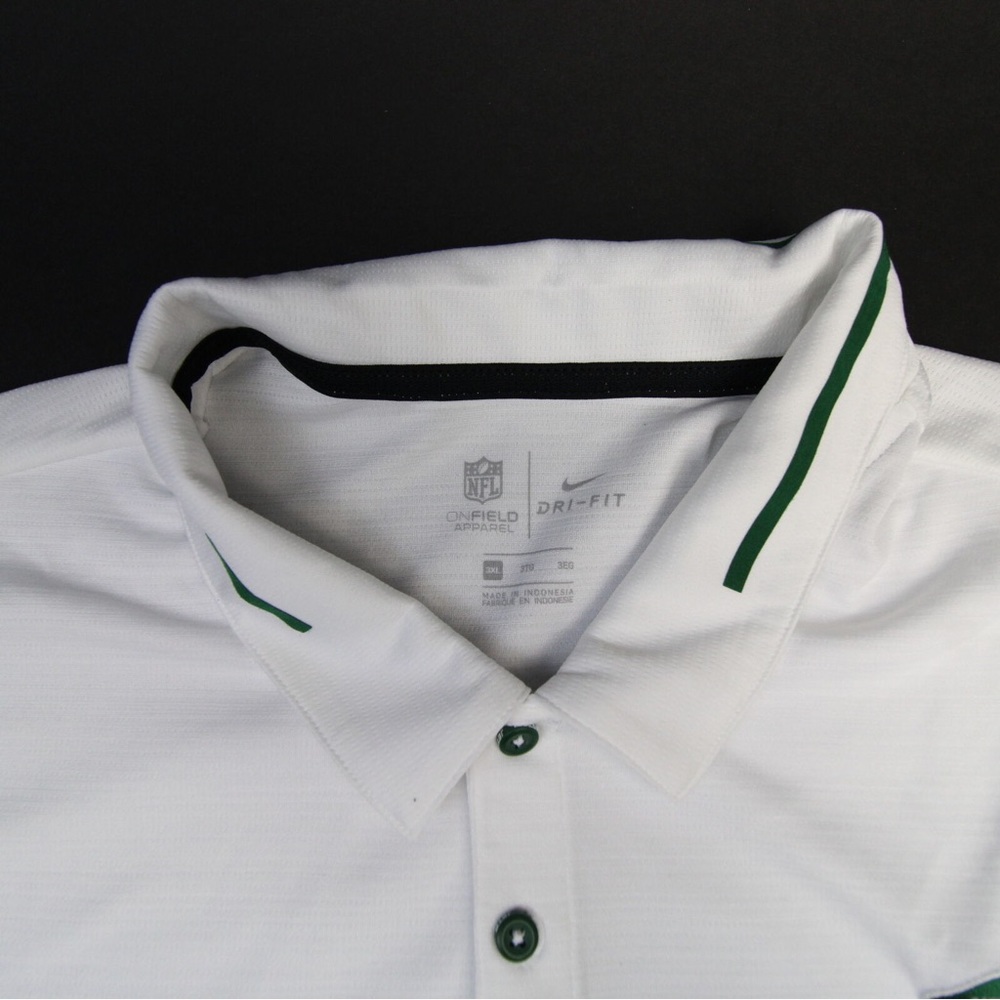 New York Jets Nike NFL On Field Polo Men’s Long Sleeve White 3XL
